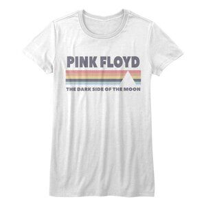 Pink Floyd Dark Side of the Moon Graphic T-Shirt White Junior Women’s
